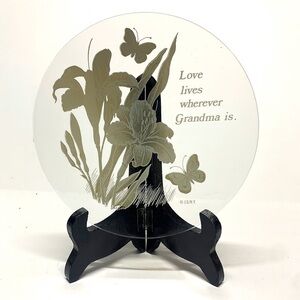 Rare HTF Vintage 1980s-90s Family Ties Grandma Acrylic Plate w/ Stand NIB